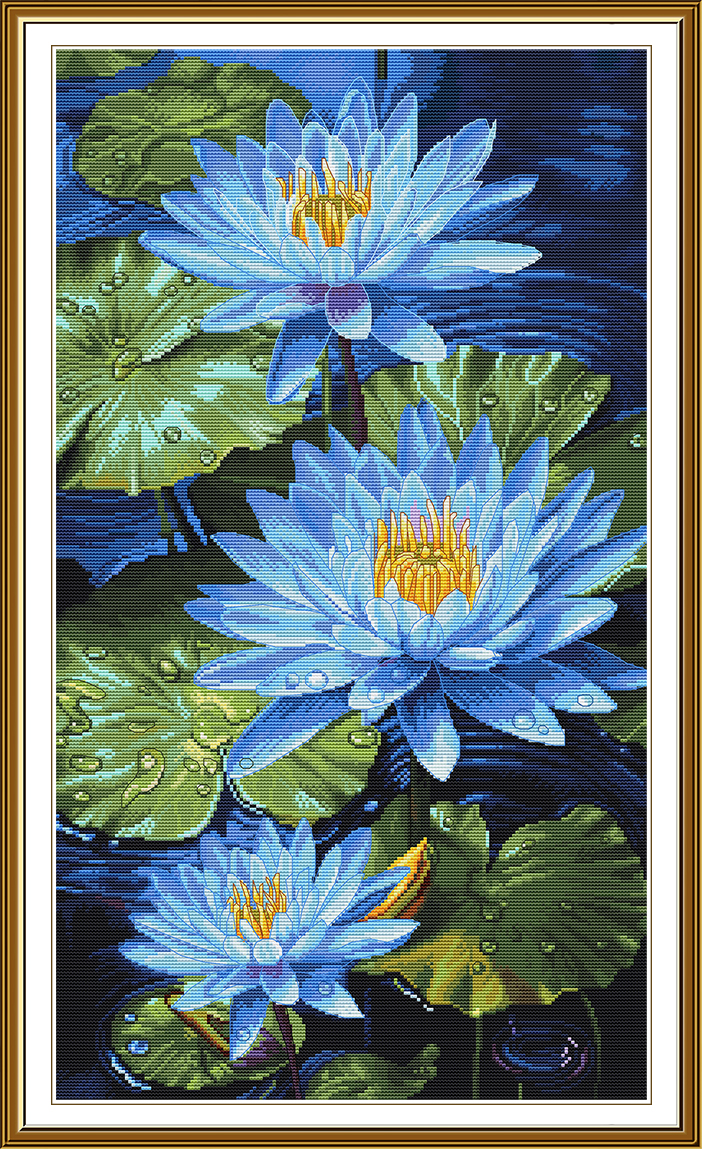 PE3604 Blue lotuses