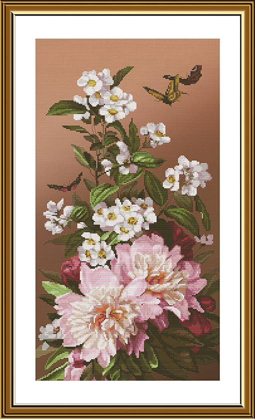 CB6239 Peonies and jasmine