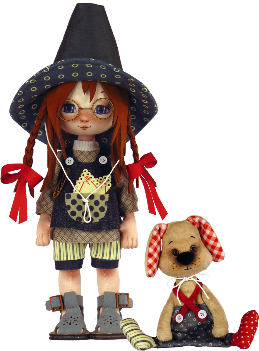 K1077 Girl with a dog