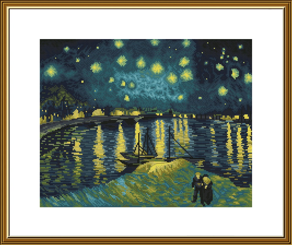HB3121 Starry night over the Rhone