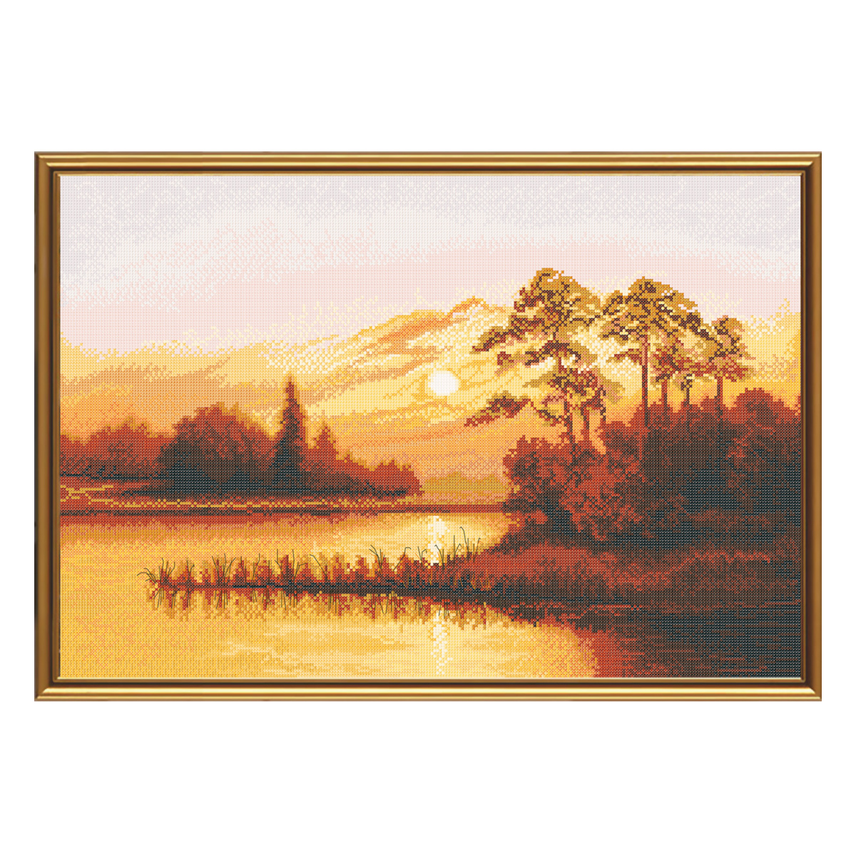 РЕ3248 Sunset over the lake