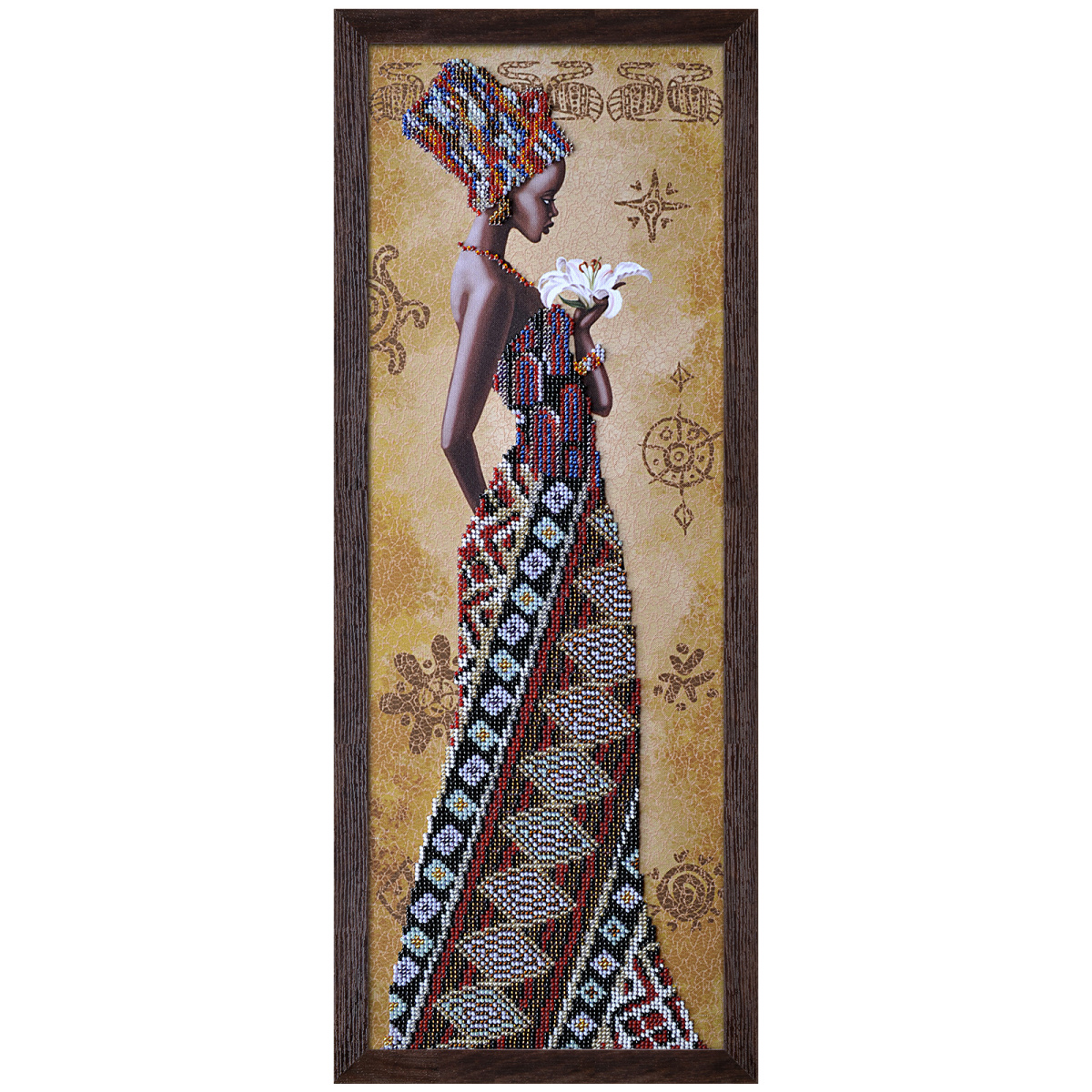 HD2077 African woman with lily